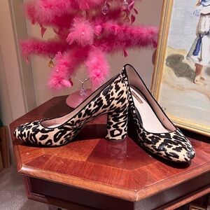 Louise et Cie Leopard Print Women's Block Heel Shoes